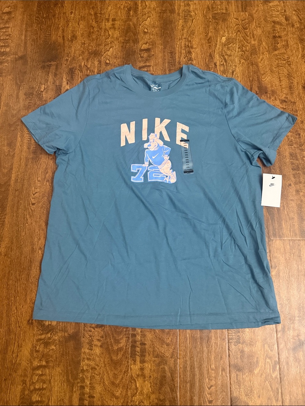 Nike Men's Blue Teal Graphic Short Sleeve Tee